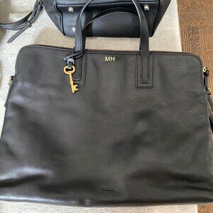Black Fossil tote/laptop bag